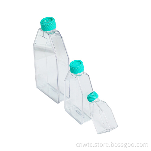 Reagent Chemical Storage Bottle, Pet Graduated Cell Culture Flask with Seal Cap: Labware for Scientific Research and Biotechnology Applications